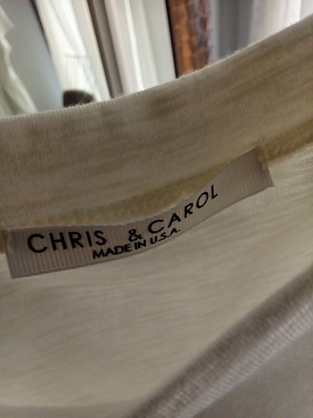 Chris & Carol off white peplum shirt